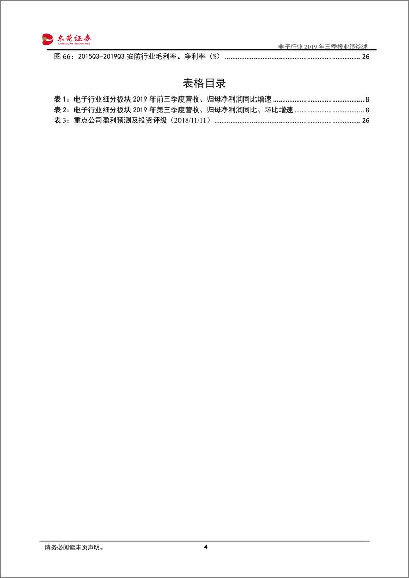 《电子行业2019年三季报业绩综述：前三季度继续承压，Q3业绩明显复苏-20191111-东莞证券-28页》 - 第5页预览图