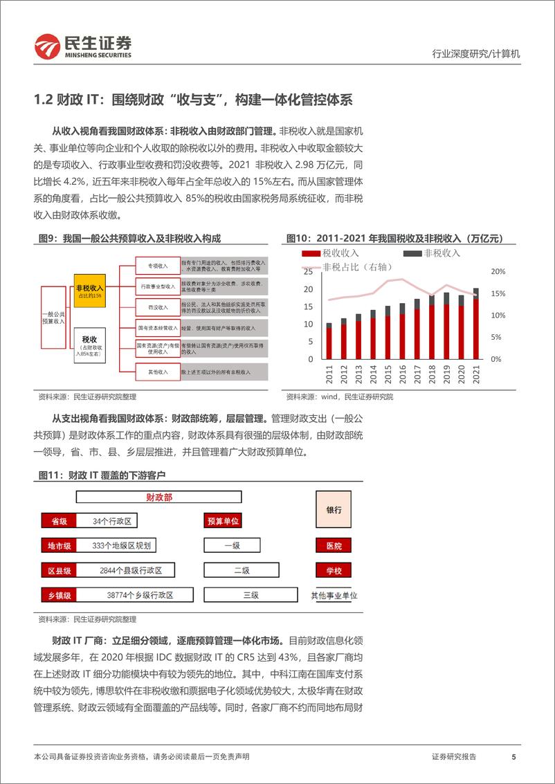 《计算机行业深度报告：逆势成长的财政IT，政府开源节流的破局者-20220919-民生证券-35页》 - 第6页预览图