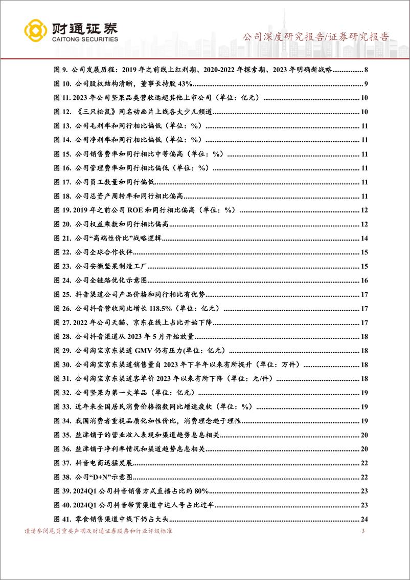 《三只松鼠(300783)战略转型成功落地，水大鱼大未来可期-240630-财通证券-35页》 - 第3页预览图