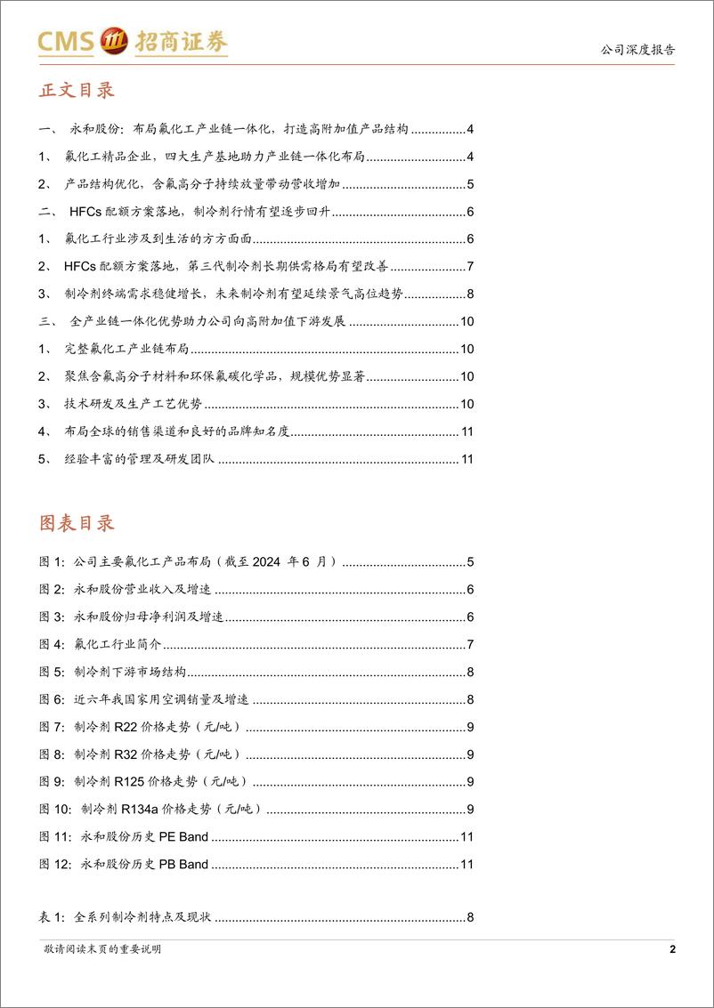 《永和股份(605020)制冷剂迎来景气周期，持续看好长期发展-240831-招商证券-13页》 - 第2页预览图