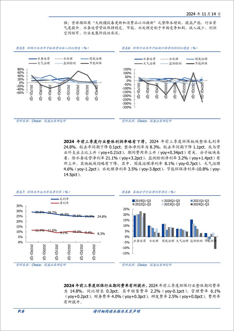 《环保行业2024三季报总结：业绩短期承压，风物长宜放眼量-241114-国盛证券-23页》 - 第6页预览图