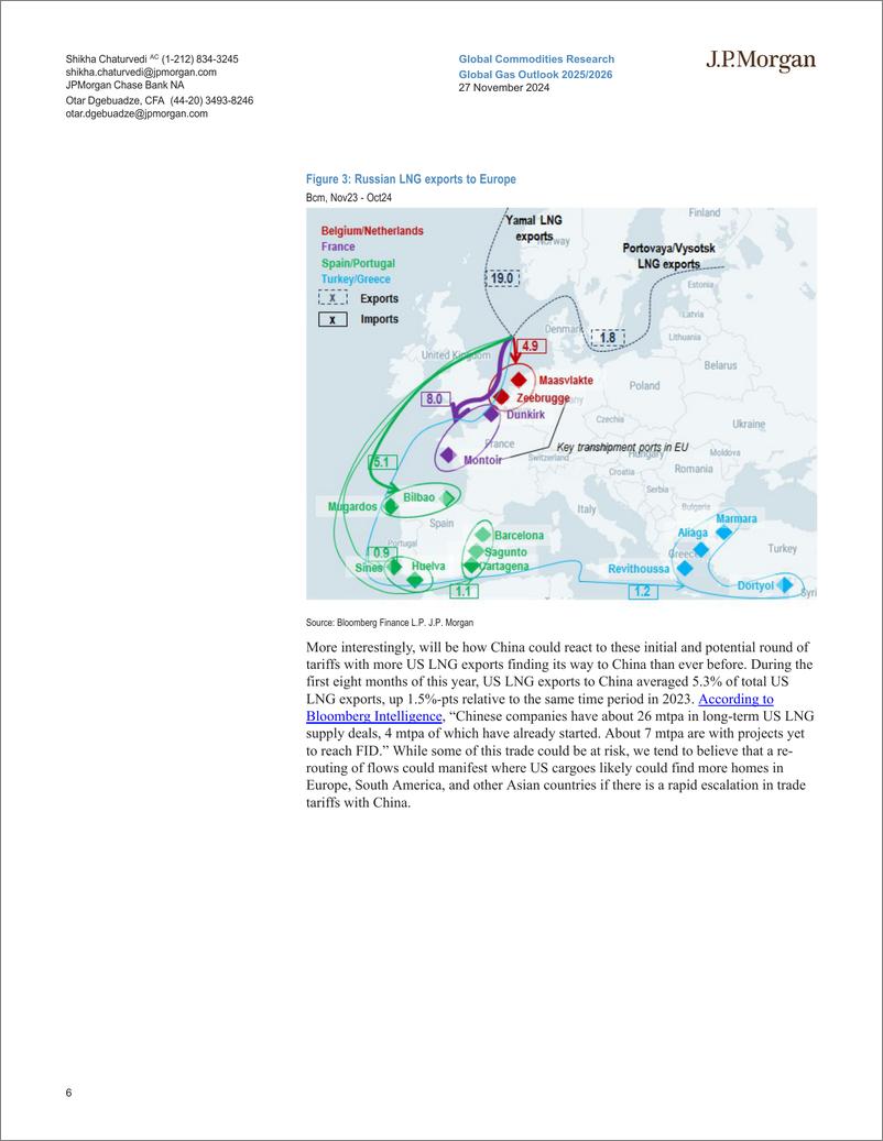 《JPMorgan-Global Gas Outlook 20252026 A tighter balance until supply ...-111861078》 - 第6页预览图