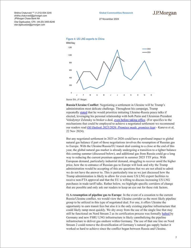 《JPMorgan-Global Gas Outlook 20252026 A tighter balance until supply ...-111861078》 - 第7页预览图