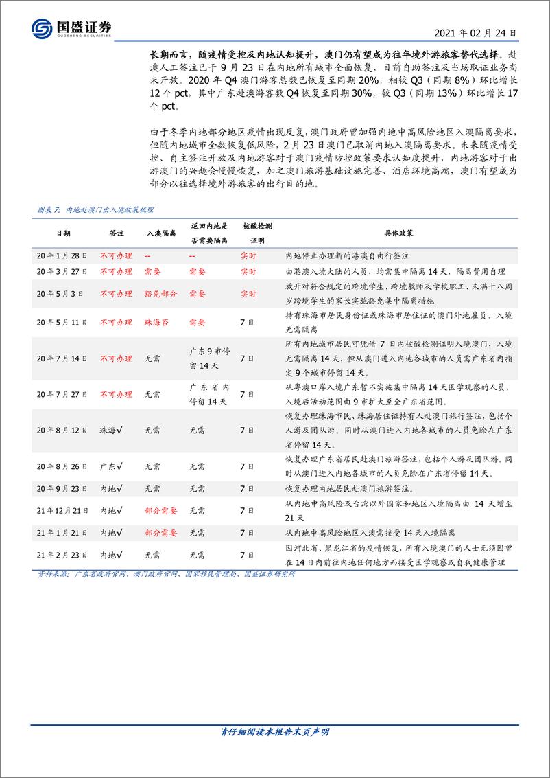 《澳门博彩行业：疫情受控经营持续改善，澳门博彩业重上发展正轨-20210224-国盛证券-11页》 - 第5页预览图