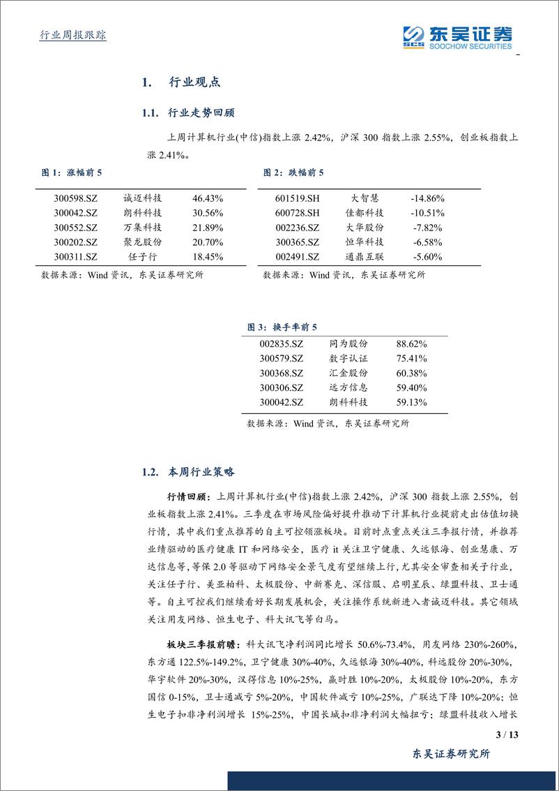 《计算机应用行业：三季报前瞻，关注操作系统新军诚迈科技-20191013-东吴证券-13页》 - 第4页预览图