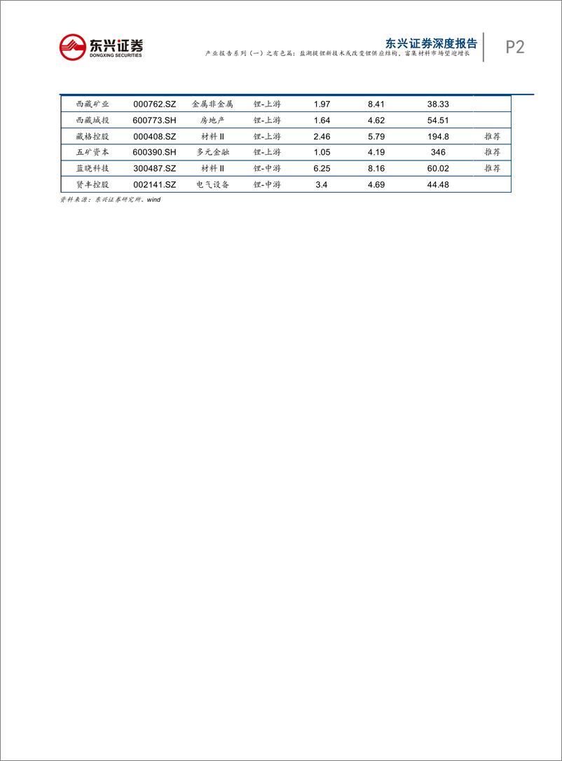 《有色金属行业深度报告：产业报告系列（一）之有色篇，盐湖提锂新技术或改变锂供应结构，富集材料市场望迎增长-20190509-东兴证券-21页》 - 第3页预览图