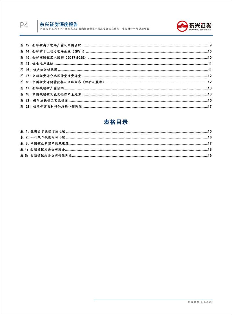 《有色金属行业深度报告：产业报告系列（一）之有色篇，盐湖提锂新技术或改变锂供应结构，富集材料市场望迎增长-20190509-东兴证券-21页》 - 第5页预览图