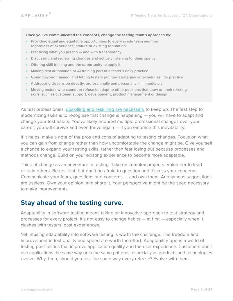 《Applause_2024成功QA组织的5个测试特征报告_英文版_》 - 第6页预览图