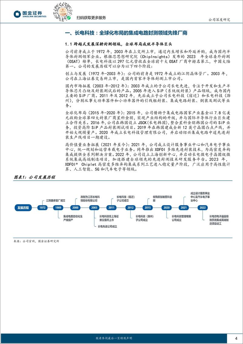 《长电科技(600584)国内龙头平台型封测厂，全球化多品类布局优势显著-240910-国金证券-25页》 - 第4页预览图