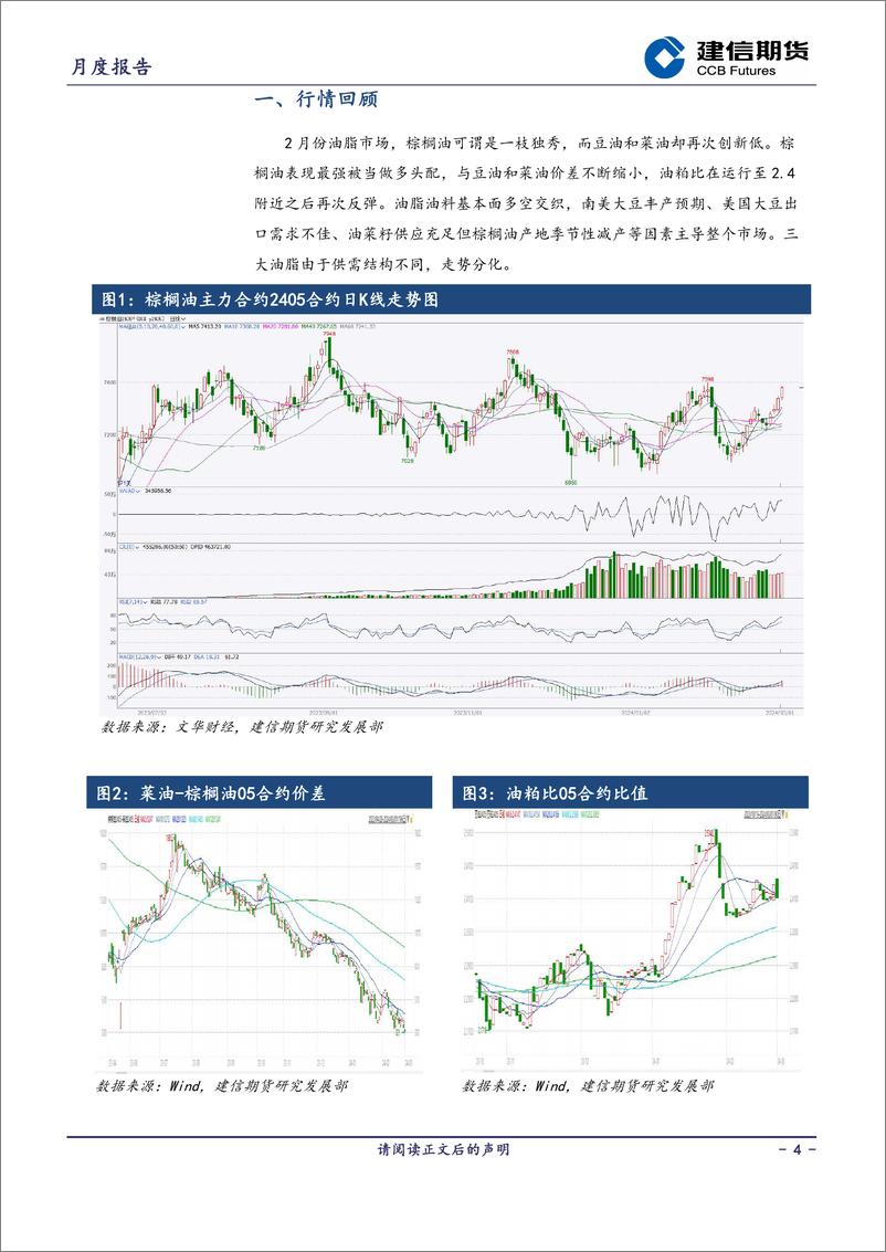 《油脂月报：南美大豆供应前景乐观，期价下跌-20240302-建信期货-10页》 - 第4页预览图