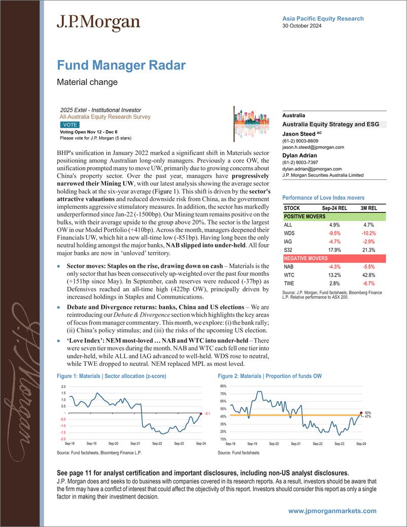 《JPMorgan-Fund Manager Radar Material change-111191146》 - 第1页预览图