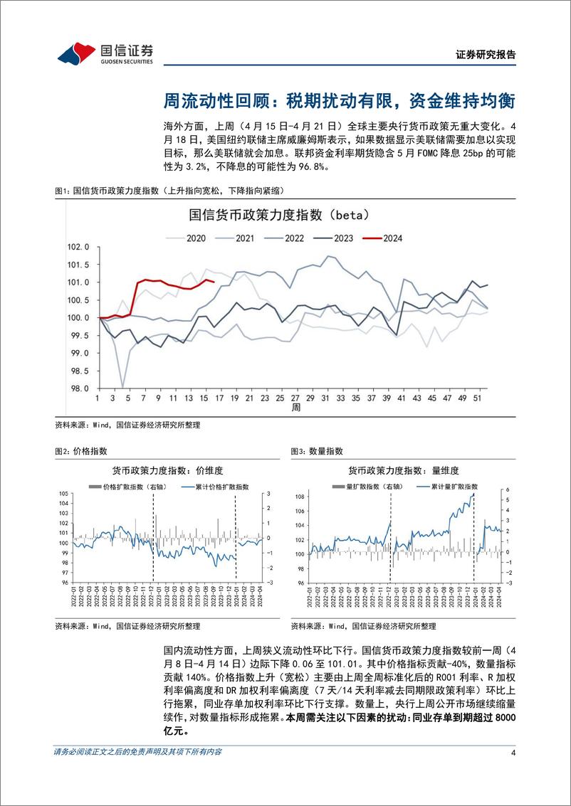 《货币政策与流动性观察：税期扰动有限，资金维持均衡-240422-国信证券-14页》 - 第4页预览图