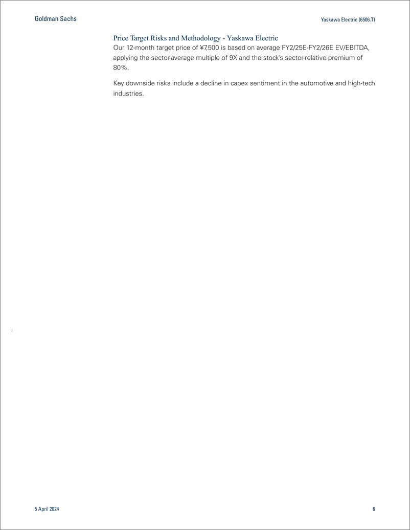 《Yaskawa Electric (6506.T Earnings Revie FY23 operating profitFY24 guidance in line; raising GSTP to reflect weak yen,...(1)》 - 第6页预览图