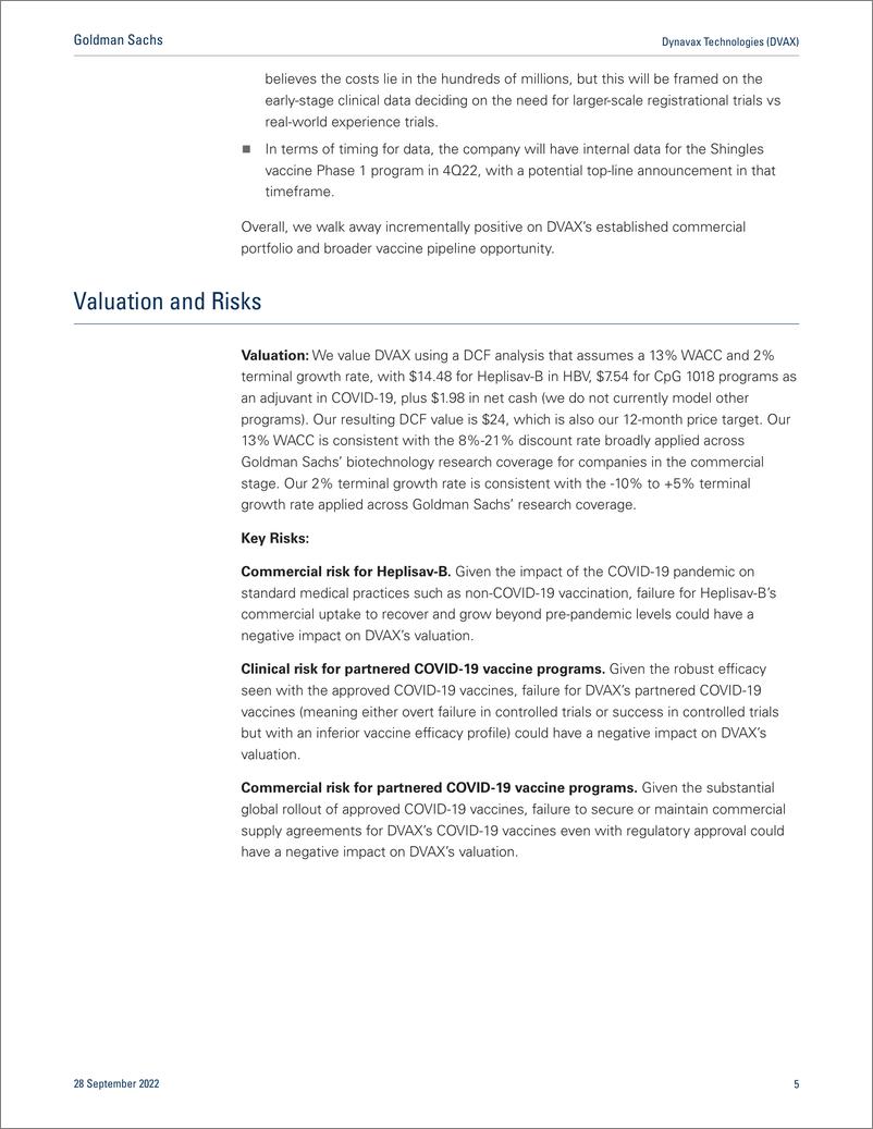 《Dynavax Technologies (DVAX Management Meeting Highlights Vaccine Products and Pipeline; Maintain Buy; $24 Price Target》 - 第6页预览图