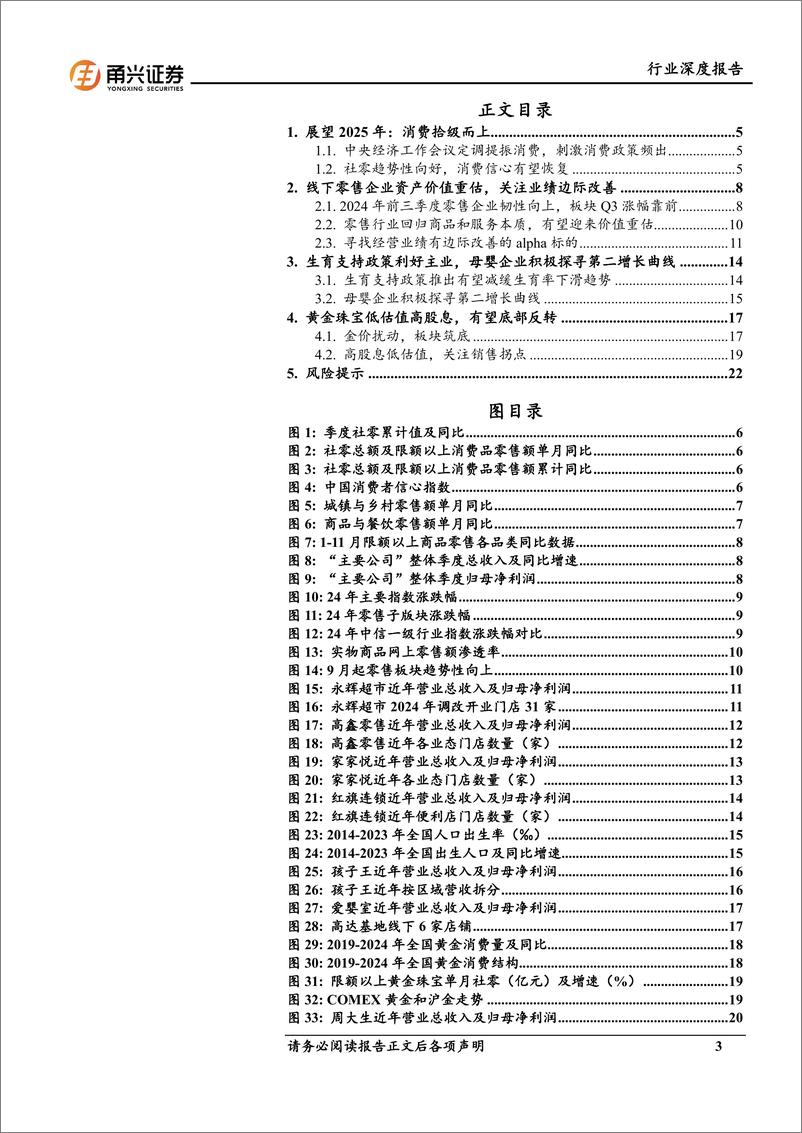 《2025年商贸零售行业投资策略：消费拾级而上，关注零售边际反转-250114-甬兴证券-24页》 - 第3页预览图