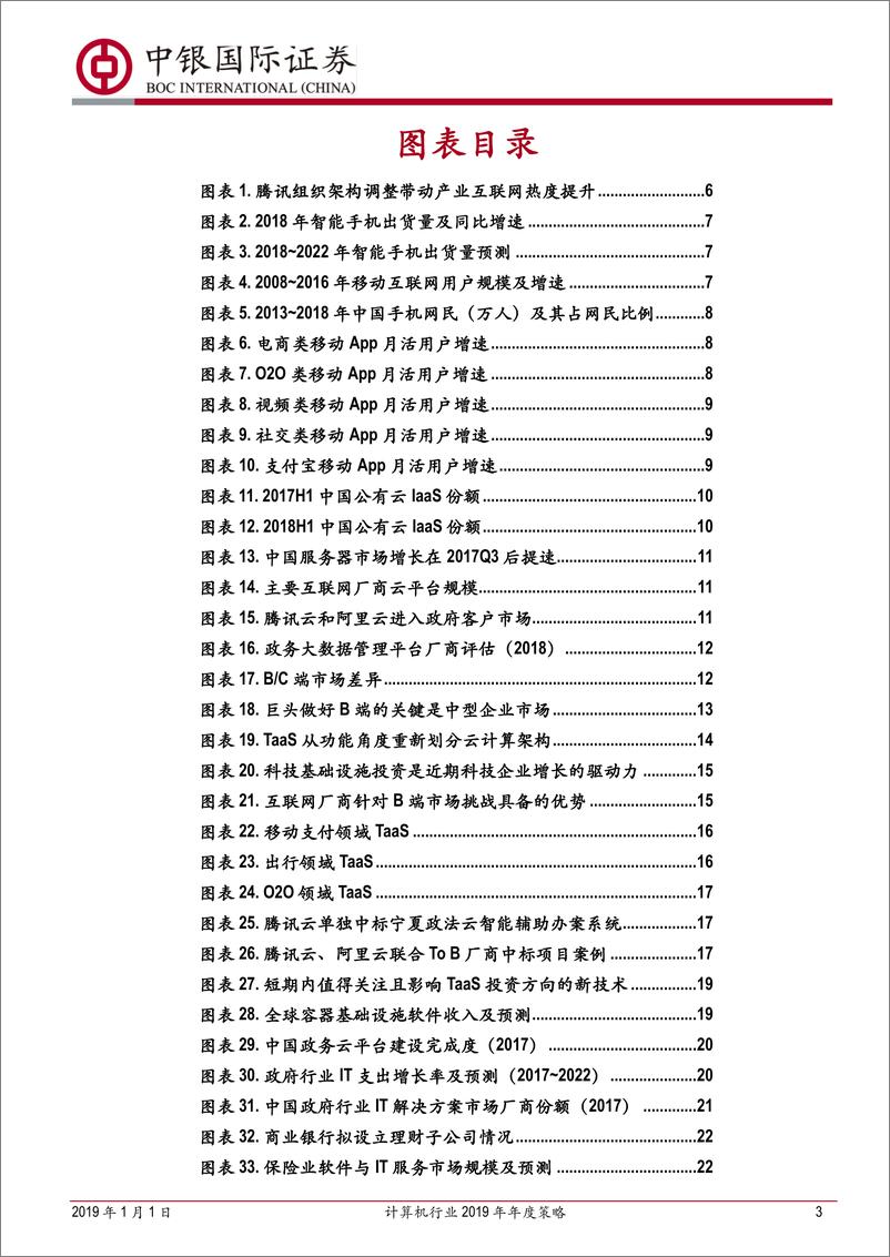 《计算机行业2019年年度策略：产业互联网拥挤，科技基础设施是康庄-20190101-中银国际-41页》 - 第3页预览图