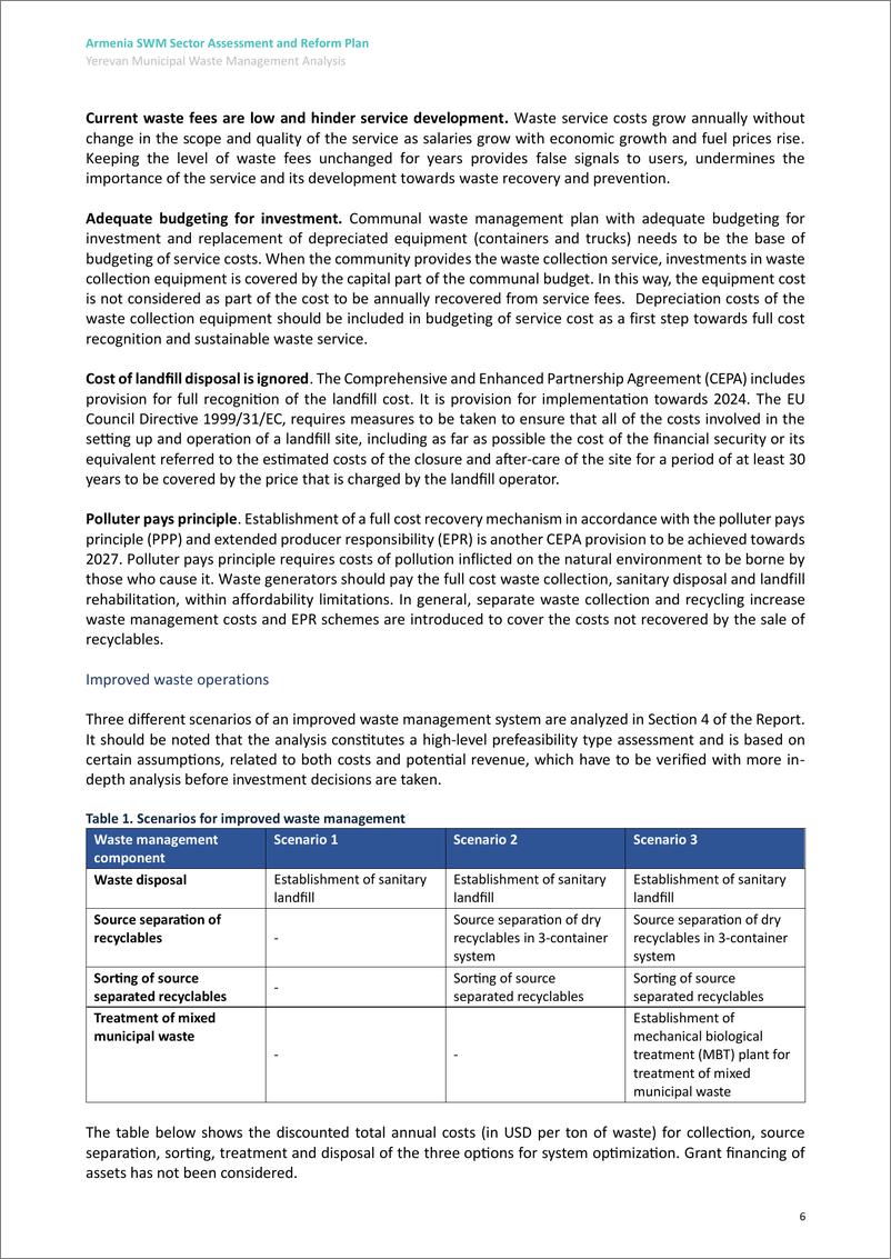 《世界银行-亚美尼亚雨水管理部门评估和改革计划：埃里温城市废物管理分析报告（英）-2024-35页》 - 第6页预览图