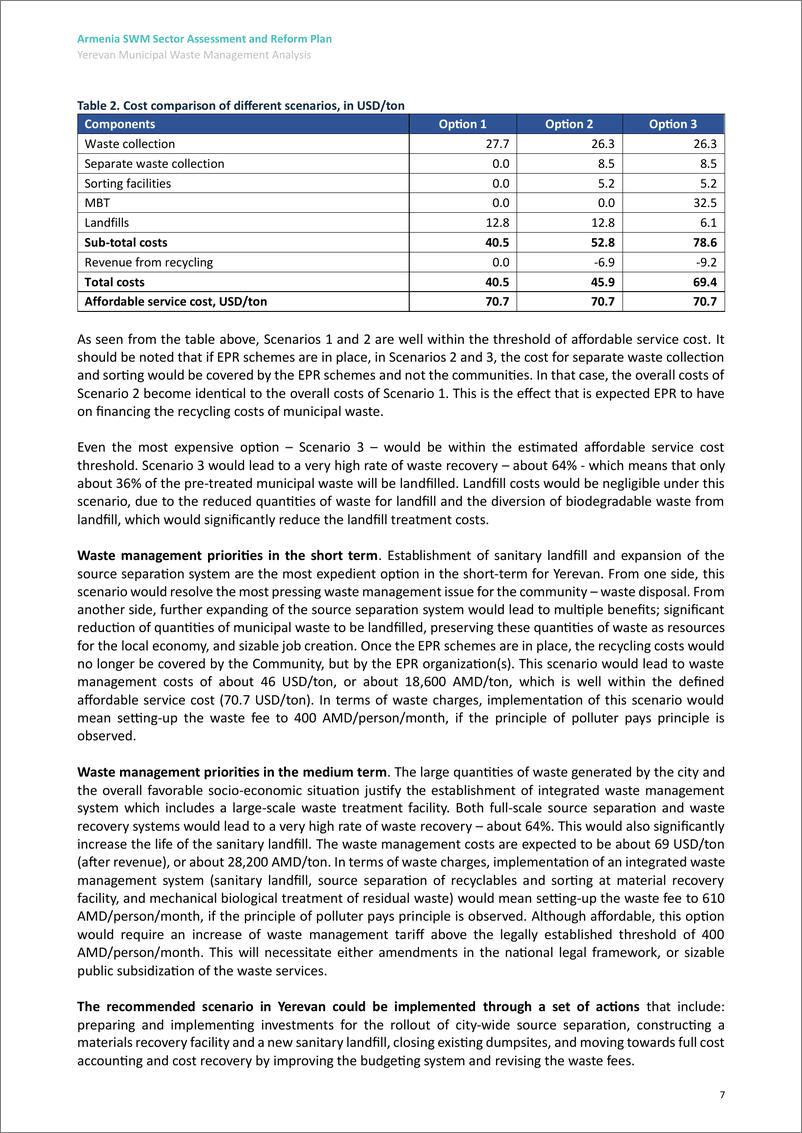 《世界银行-亚美尼亚雨水管理部门评估和改革计划：埃里温城市废物管理分析报告（英）-2024-35页》 - 第7页预览图