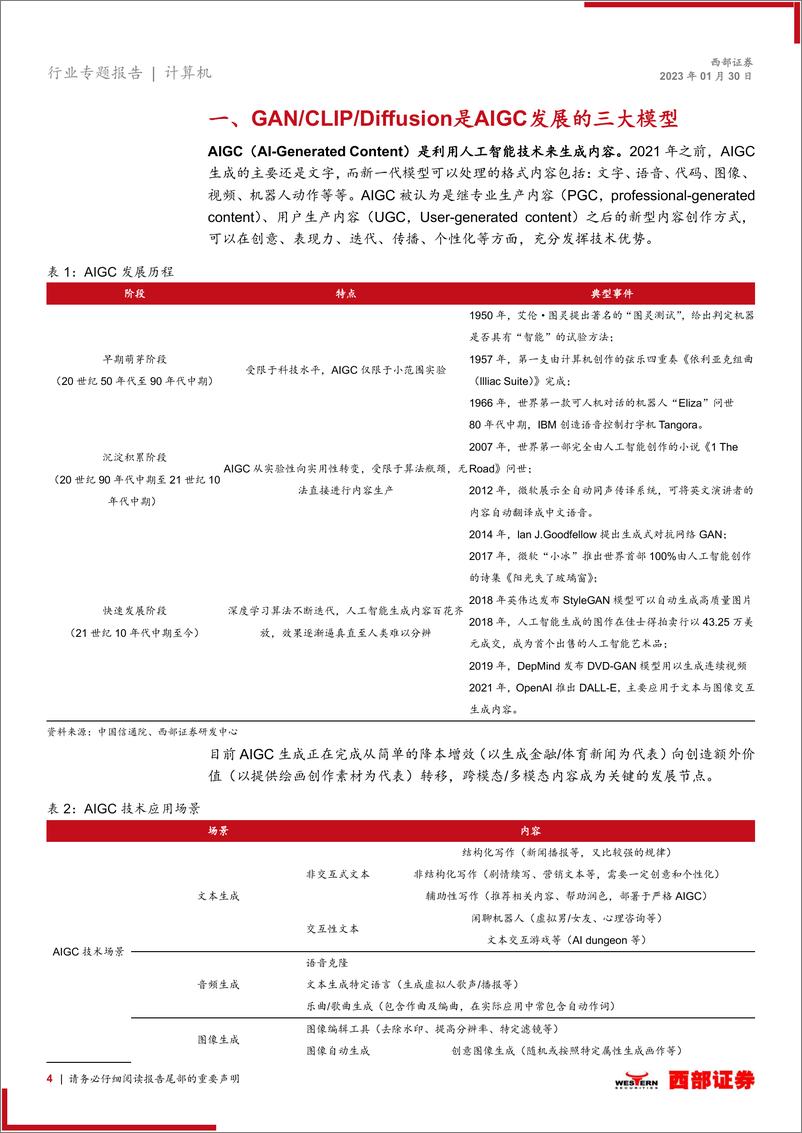 《AIGC行业专题报告：2023年有望成为AIGC的拐点-20230130-西部证券-19页》 - 第5页预览图