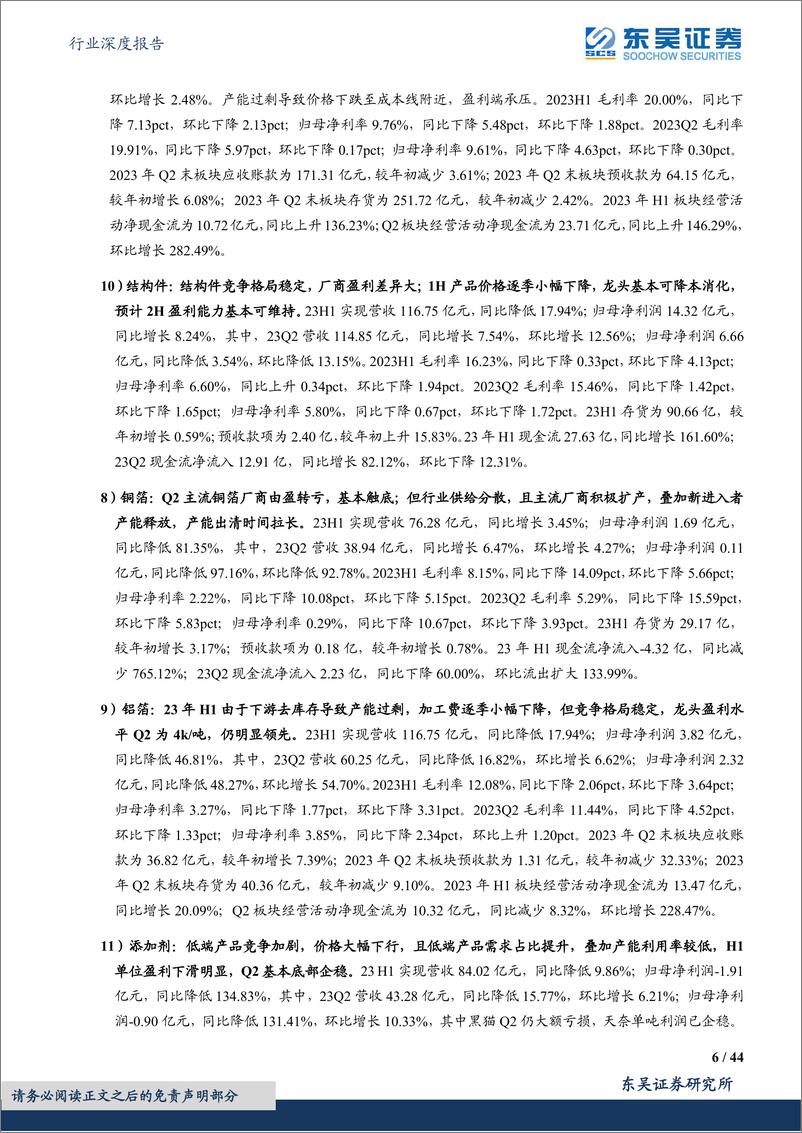 《电力设备行业深度报告：电动车2023年中报总结，行业盈利分化显著，中游盈利逐步回归，龙头竞争力强化-20230905-东吴证券-44页》 - 第7页预览图