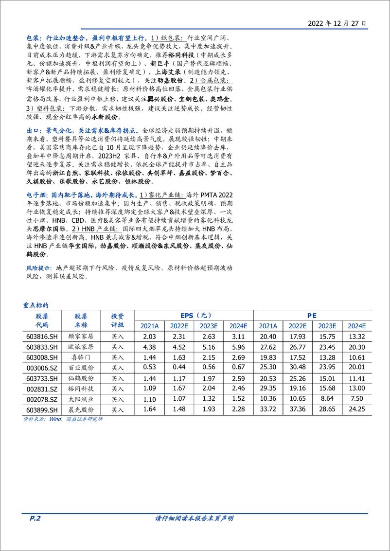 《轻工行业2023年度策略：加大内需配置、优选复苏&成长-20221227-国盛证券-111页》 - 第3页预览图