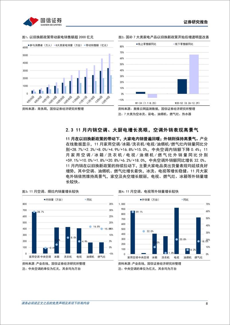 《家电行业2025年1月投资策略：全国多地接续家电以旧换新政策，看好家电换新需求持续释放-250106-国信证券-15页》 - 第8页预览图