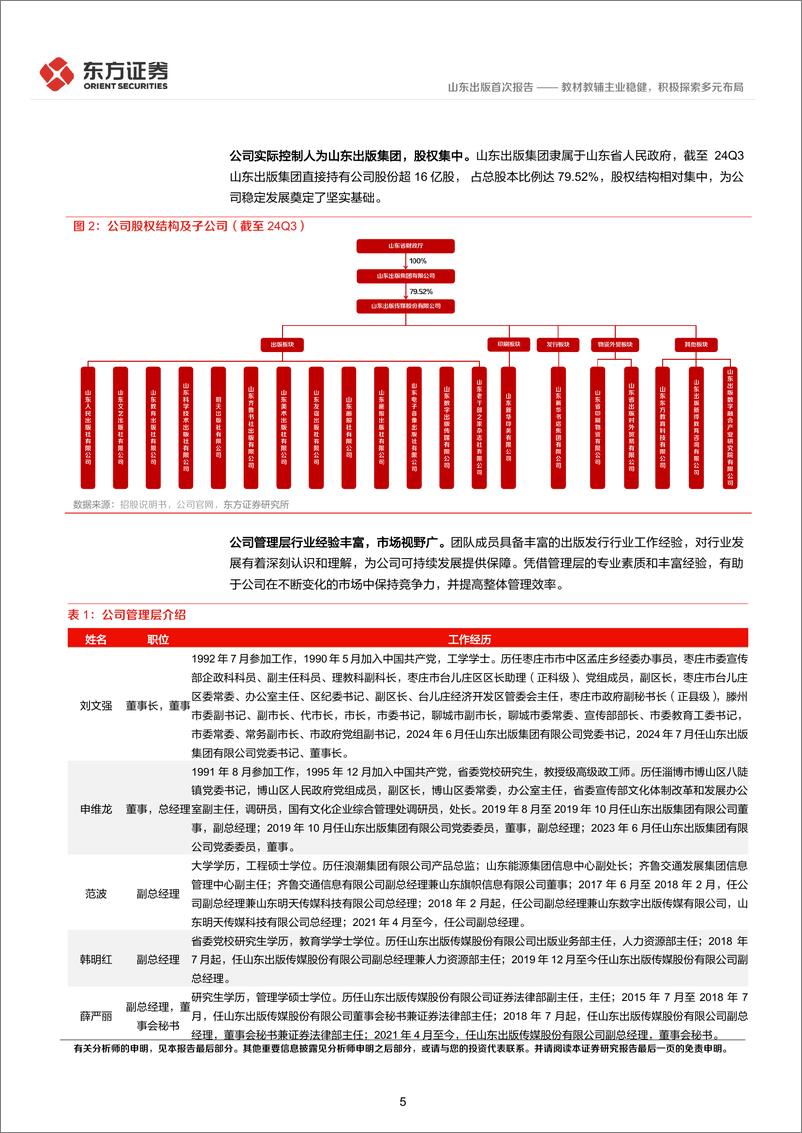 《山东出版(601019)首次覆盖报告：教材教辅主业稳健，积极探索多元布局-241229-东方证券-21页》 - 第5页预览图