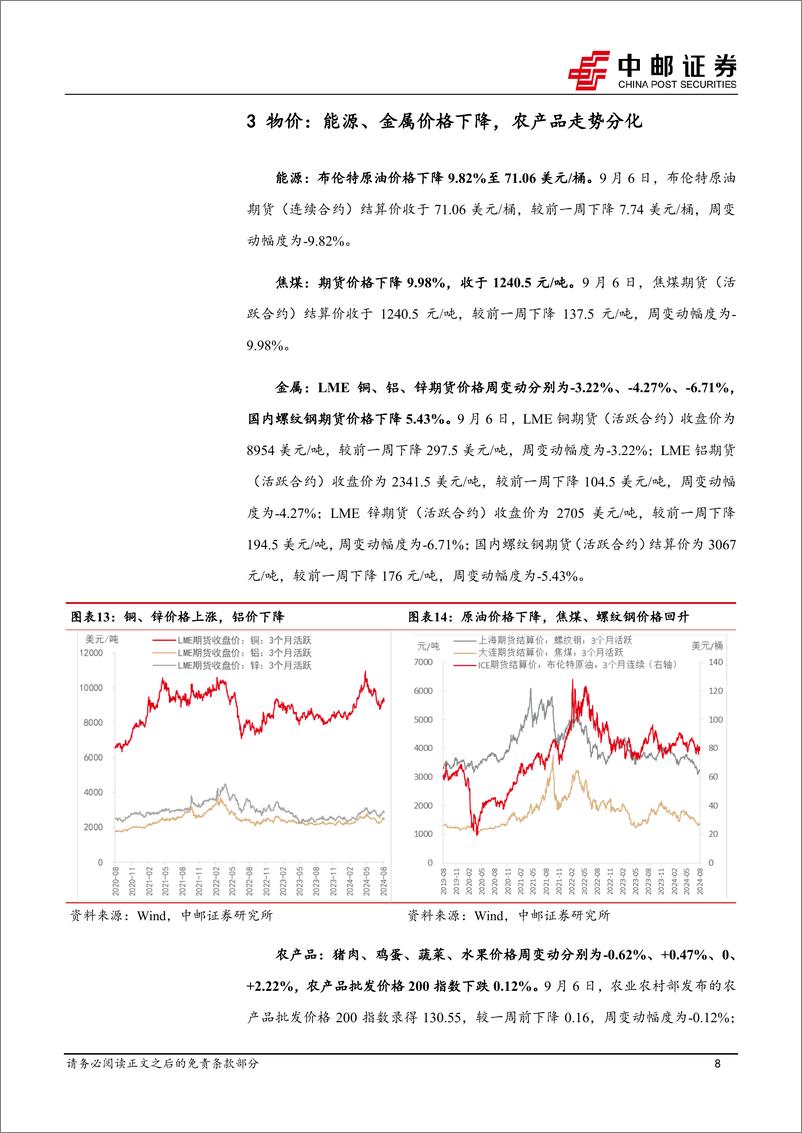 《高频数据跟踪：商品价格下行，出口压力增大-240907-中邮证券-13页》 - 第8页预览图