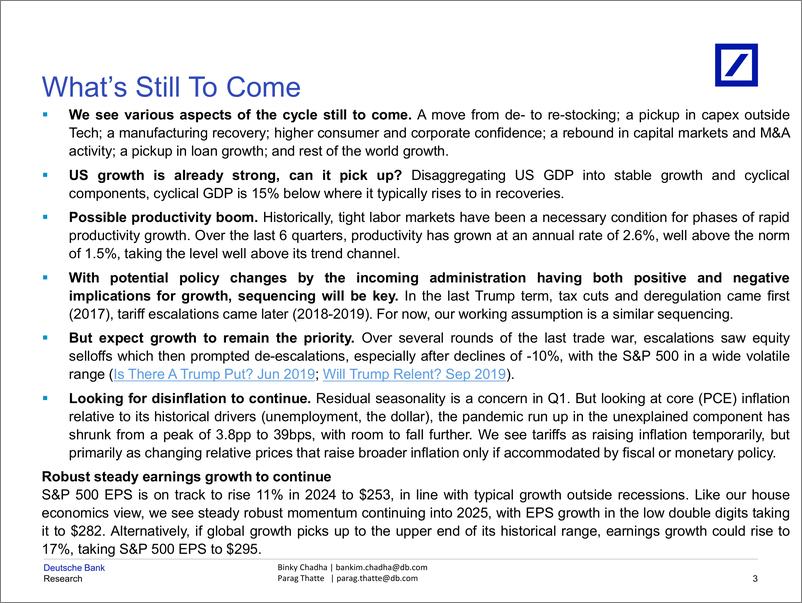 《Deutsche Bank-Asset Allocation Outlook 2025 Whats Still To Come-111795394》 - 第4页预览图