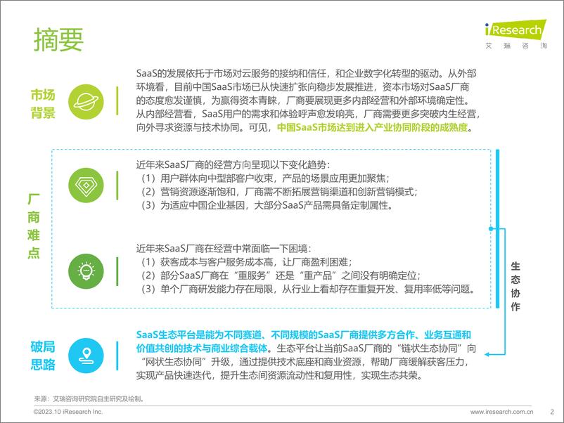 《2023年中国SaaS厂商生态发展白皮书-艾瑞咨询-36页》 - 第3页预览图