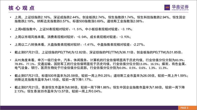 《市场估值水平概览：市场估值到哪了？-20230724-华鑫证券-26页》 - 第4页预览图