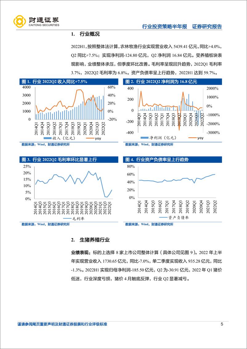 《农林牧渔行业2022年中报总结：养殖链景气改善可期，宠物经济持续上行》 - 第5页预览图