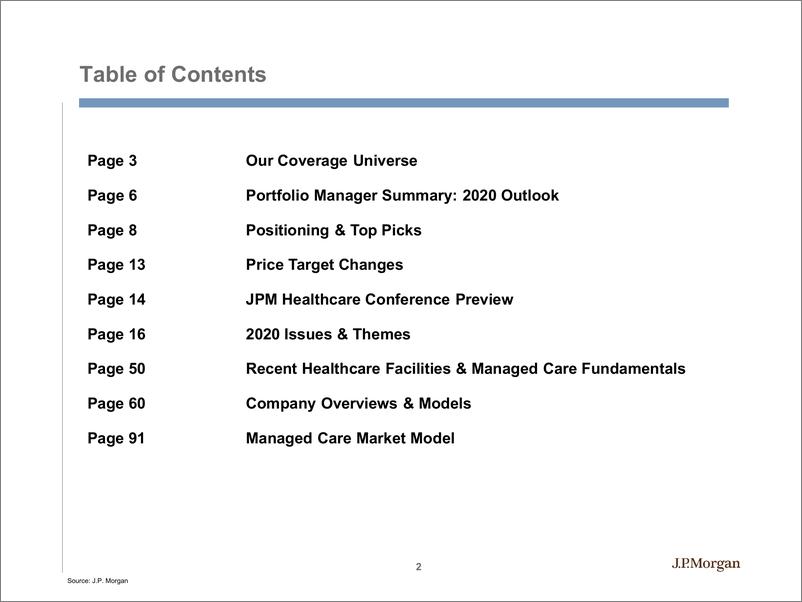 《J.P. 摩根-美股-医疗保健行业-2020年医疗设施与管理式医疗展望-2019.12.20-111页》 - 第3页预览图