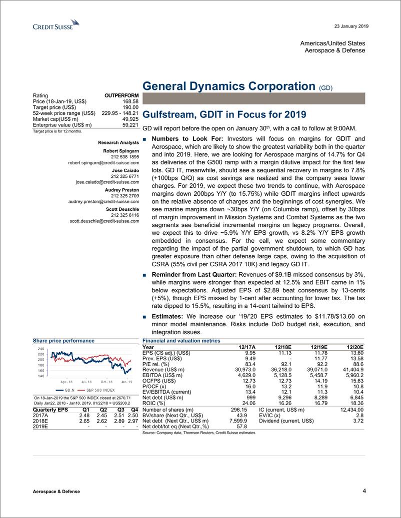 《瑞信-美股-航空航天与国防行业-美国航空航天与国防2018年Q4预览：差别不大-2019.1.23-25页》 - 第5页预览图