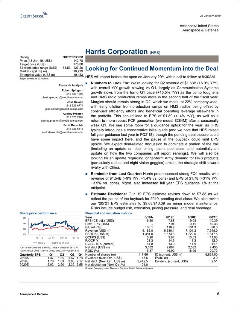 《瑞信-美股-航空航天与国防行业-美国航空航天与国防2018年Q4预览：差别不大-2019.1.23-25页》 - 第7页预览图