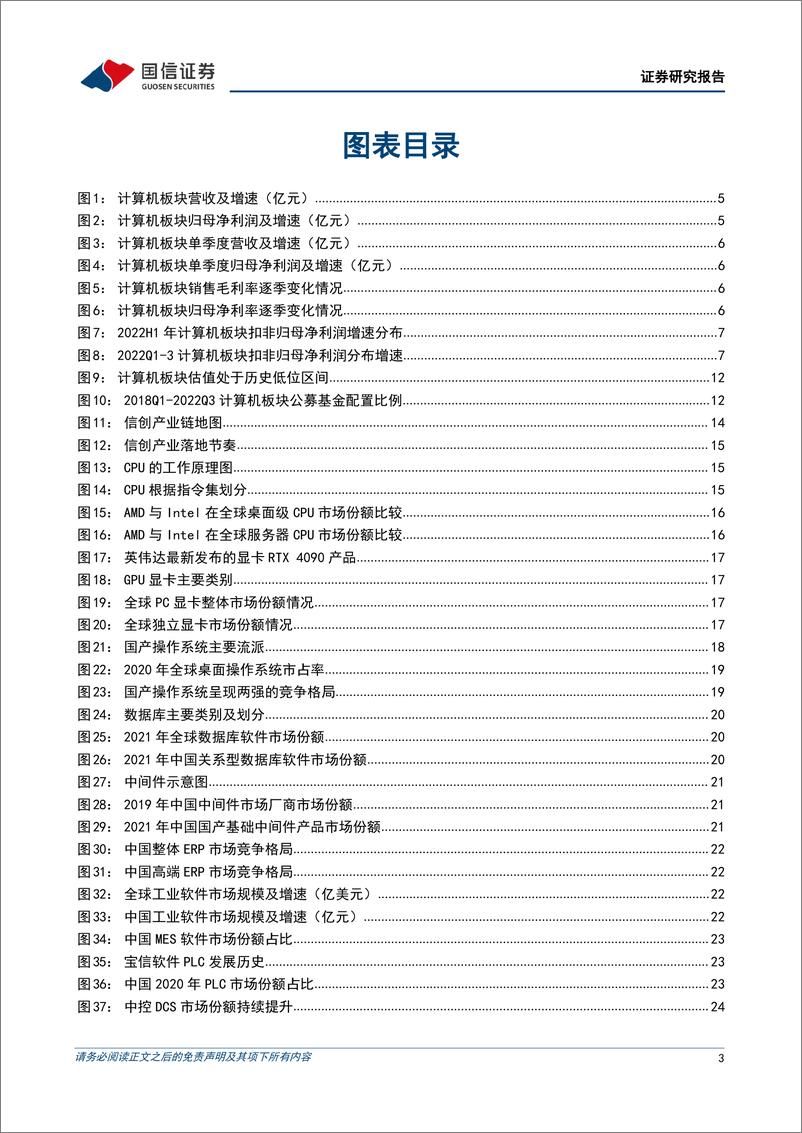 《计算机行业2022年11月度策略暨三季报总结：建议关注“泛信创”与“泛安全”投资主线-20221106-国信证券-27页》 - 第4页预览图