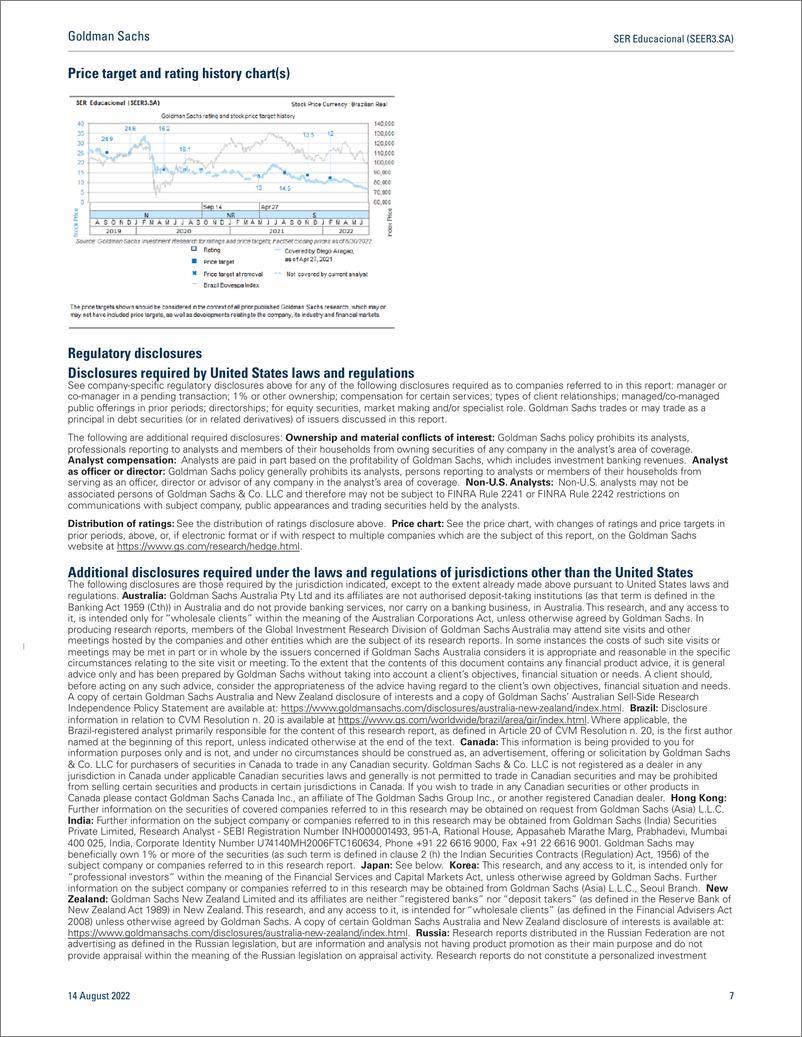 《SER Educacional (SEER3.SA Revenue Beat, Margin Miss in 2Q22; Updating Estimates(1)》 - 第8页预览图