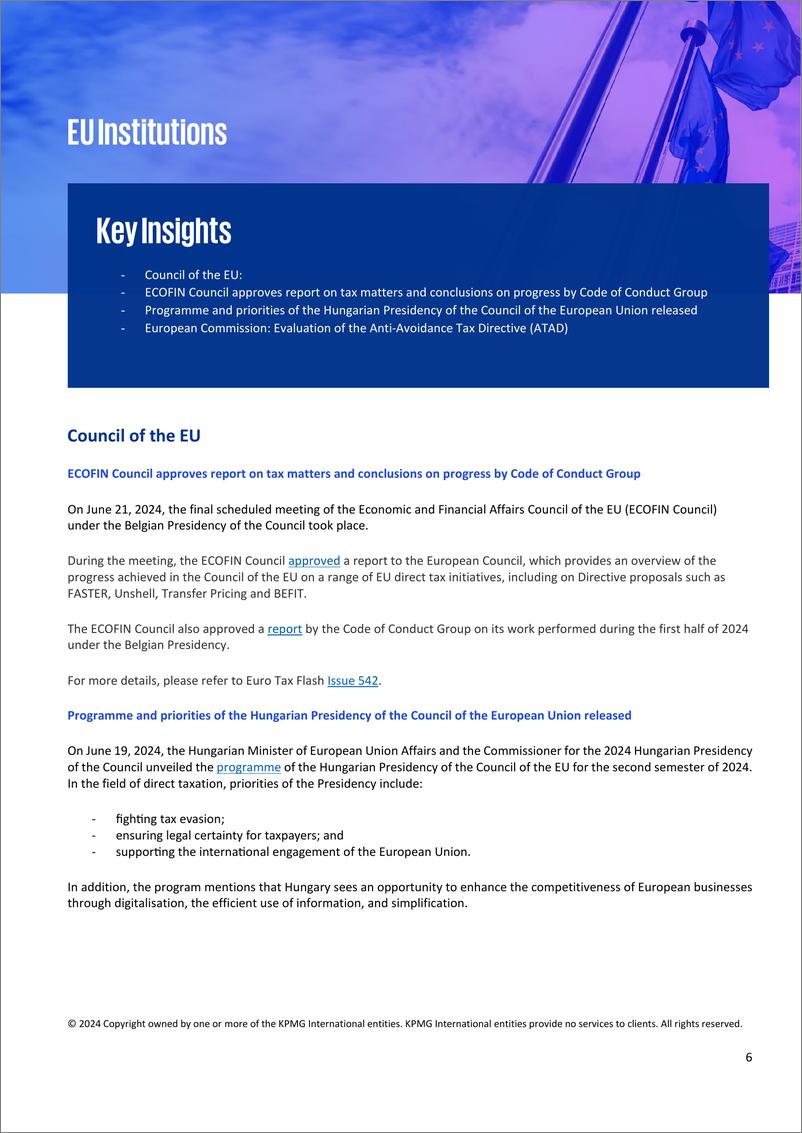 《毕马威_2024欧盟税务中心电子新闻_英文版_》 - 第7页预览图