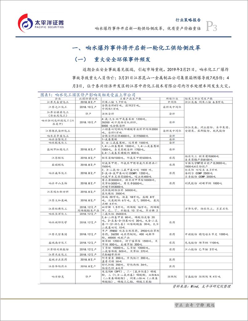 《化工行业：响水爆炸事件开启新一轮供给侧改革，优质资产价格重估-20190408-太平洋证券-17页》 - 第4页预览图