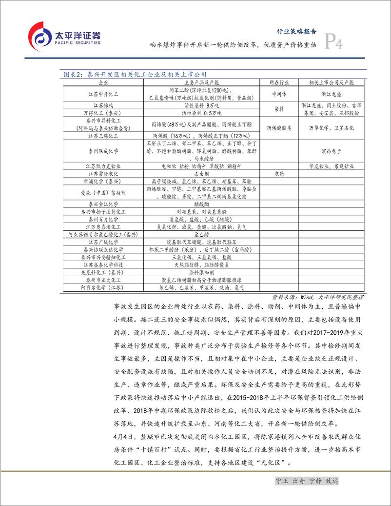 《化工行业：响水爆炸事件开启新一轮供给侧改革，优质资产价格重估-20190408-太平洋证券-17页》 - 第5页预览图