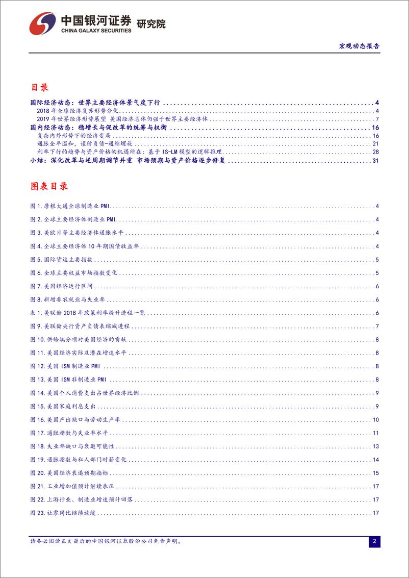 《中国银河宏观研究宏观经济动态报告第1期：稳定增长深化改革，预期与资产价格修复之年-20190329-银河证券-34页》 - 第3页预览图