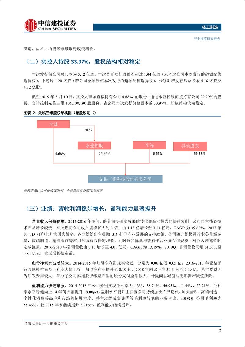 《轻工制造行业科创板系列研究之一：先临三维，3D打印龙头，研发高、技术强、产品全、渠道优-20190605-中信建投-26页》 - 第6页预览图