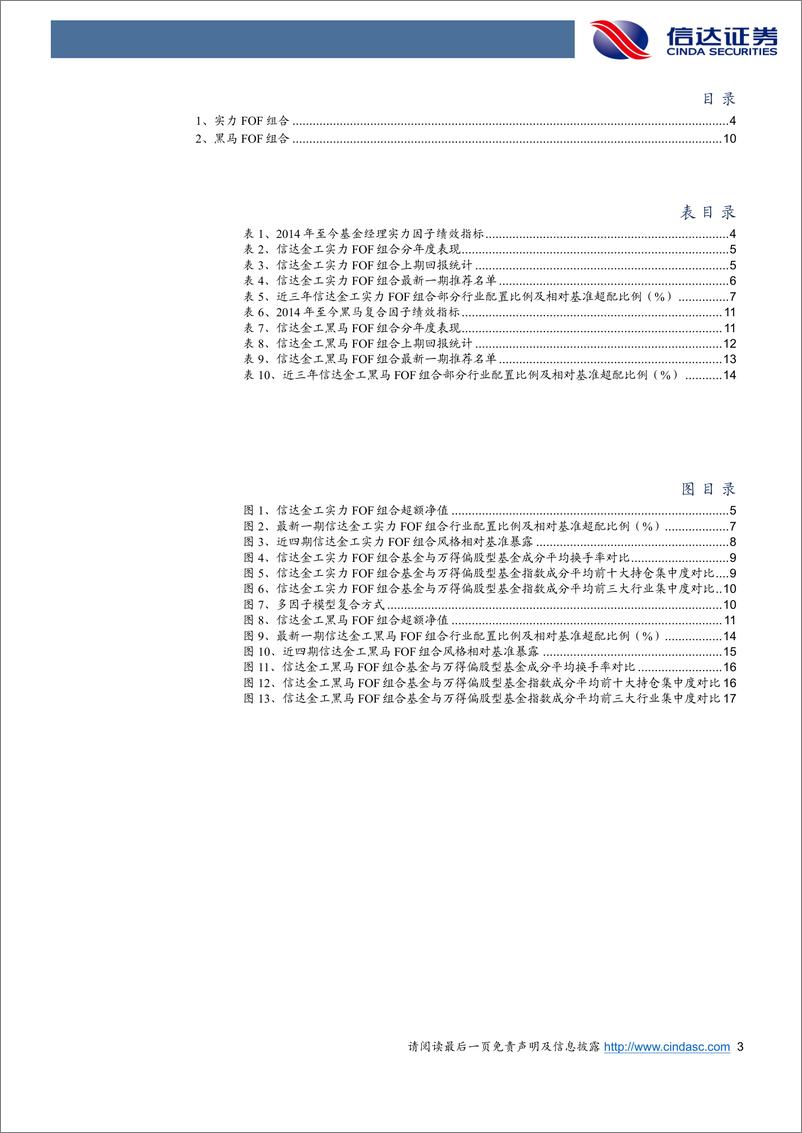 《金工FOF组合推荐更新：年内黑马FOF组合超额8.49%-20221103-信达证券-21页》 - 第4页预览图