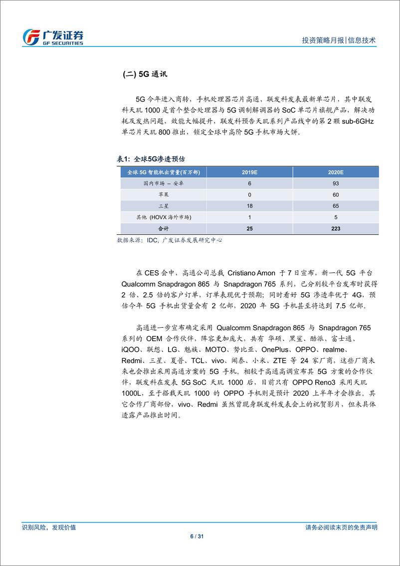 《海外电子行业月报：2020年1月CES摘要，半导体为投资主线-20200114-广发证券-31页》 - 第7页预览图