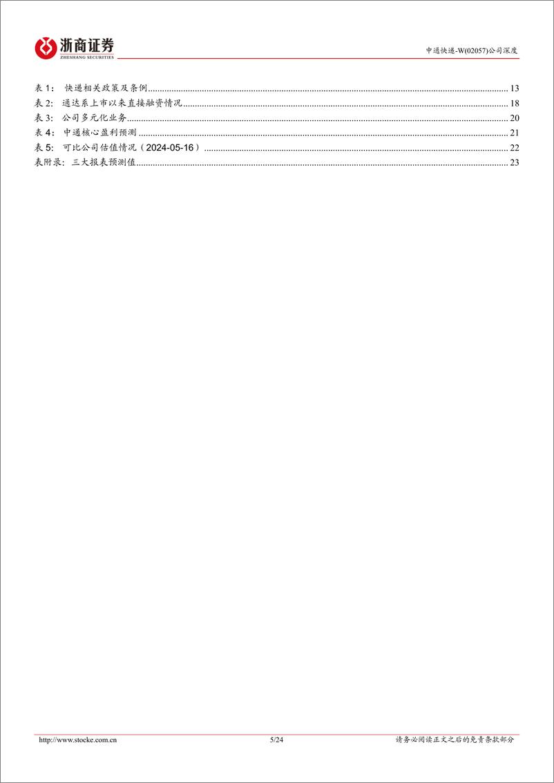 《浙商证券-中通快递-W-02057.HK-中通快递深度报告：厚积薄发打造优势壁垒，行业龙头持续领跑》 - 第5页预览图