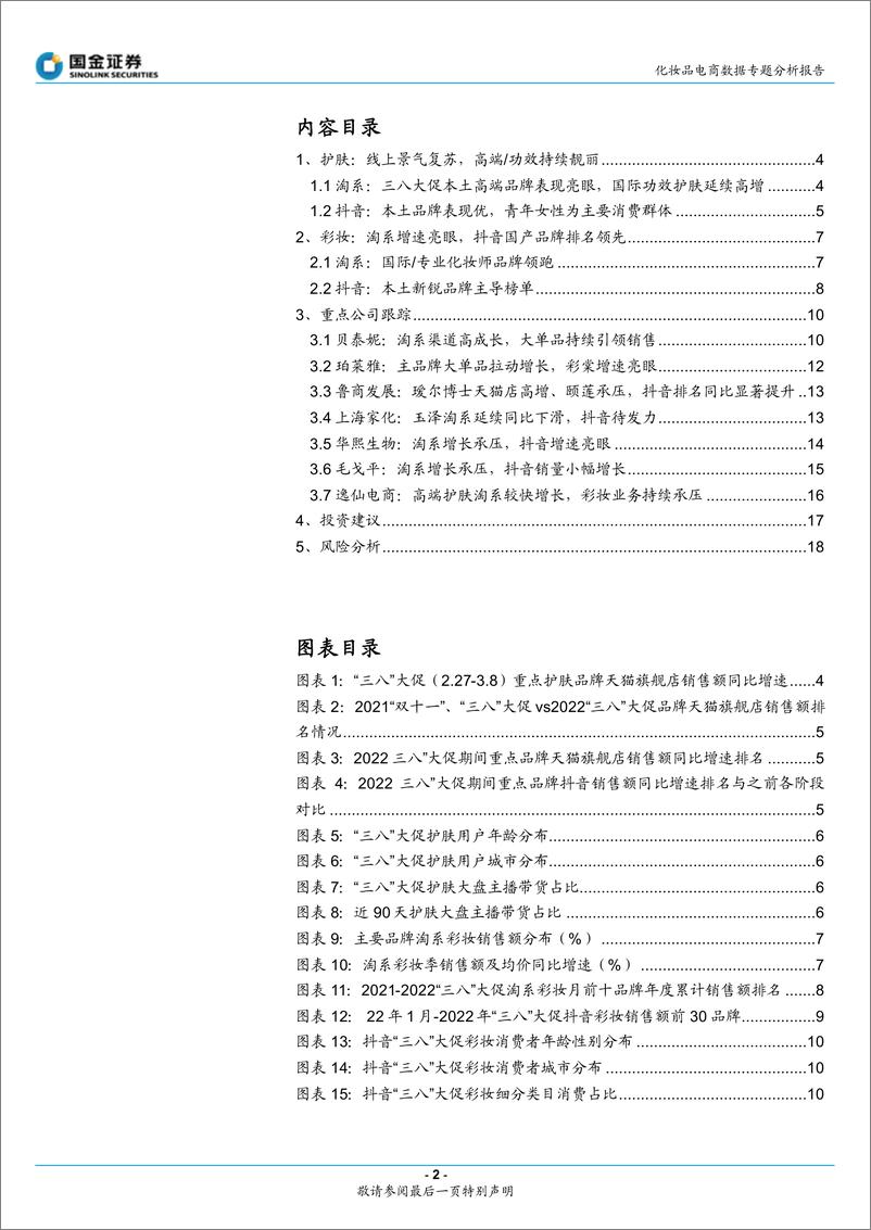 《化妆品电商行业数据专题分析报告：3.8大促专题，本土功效及高端品牌表现亮眼-20220311-国金证券-19页》 - 第3页预览图