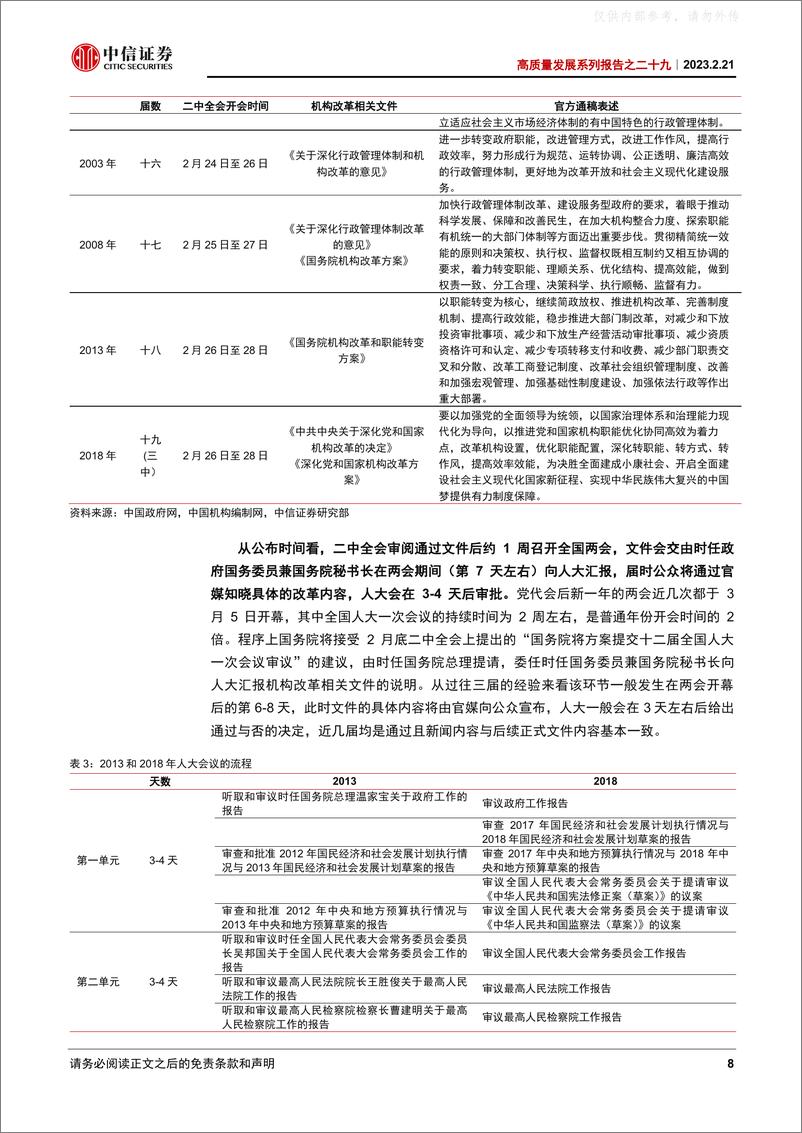 《中信证券-高质量发展系列报告(二十九)：国务院机构改革的复盘与展望-230221》 - 第8页预览图