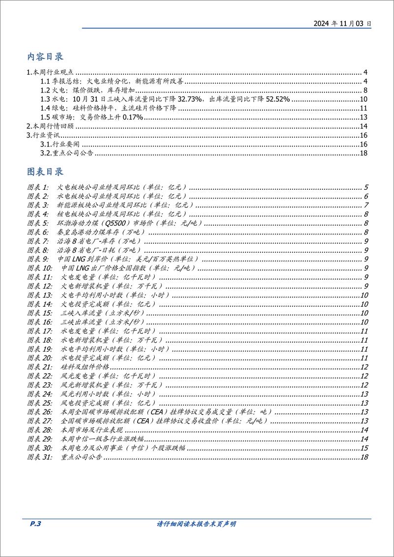 《电力行业季报总结：火电业绩分化，新能源有所改善-241103-国盛证券-20页》 - 第3页预览图