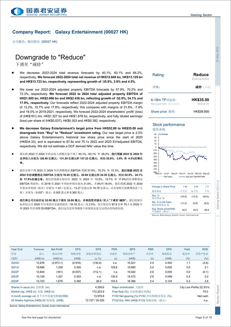 《博彩行业：预计2022年下半年下滑，2023年不会反弹，“跑输大市”-20220527-国泰君安-18页》 - 第7页预览图