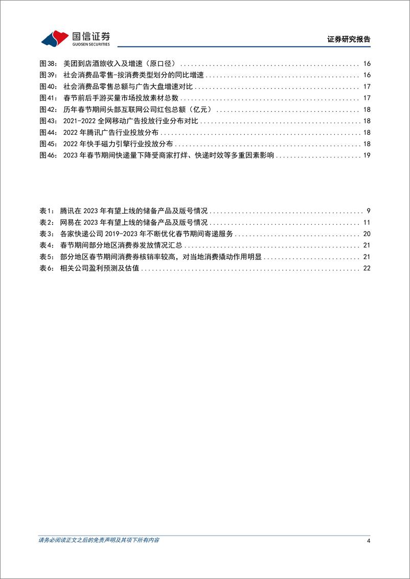 《互联网行业专题报告：春节各行业消费显著复苏，腾讯游戏及支付亮眼-20230205-国信证券-24页》 - 第5页预览图